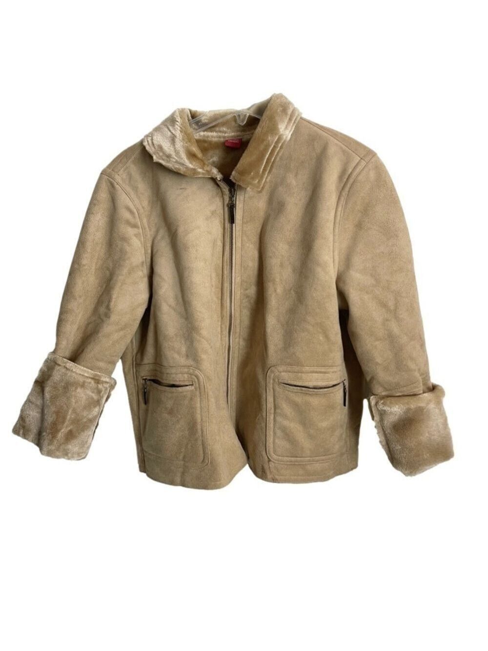 Women’s Valarie Stevens Tan Fur Jacket Size XL!